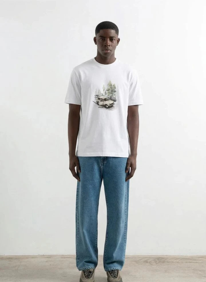 Edmmond Studios - Wander Baumwoll-T-Shirt | Weiß