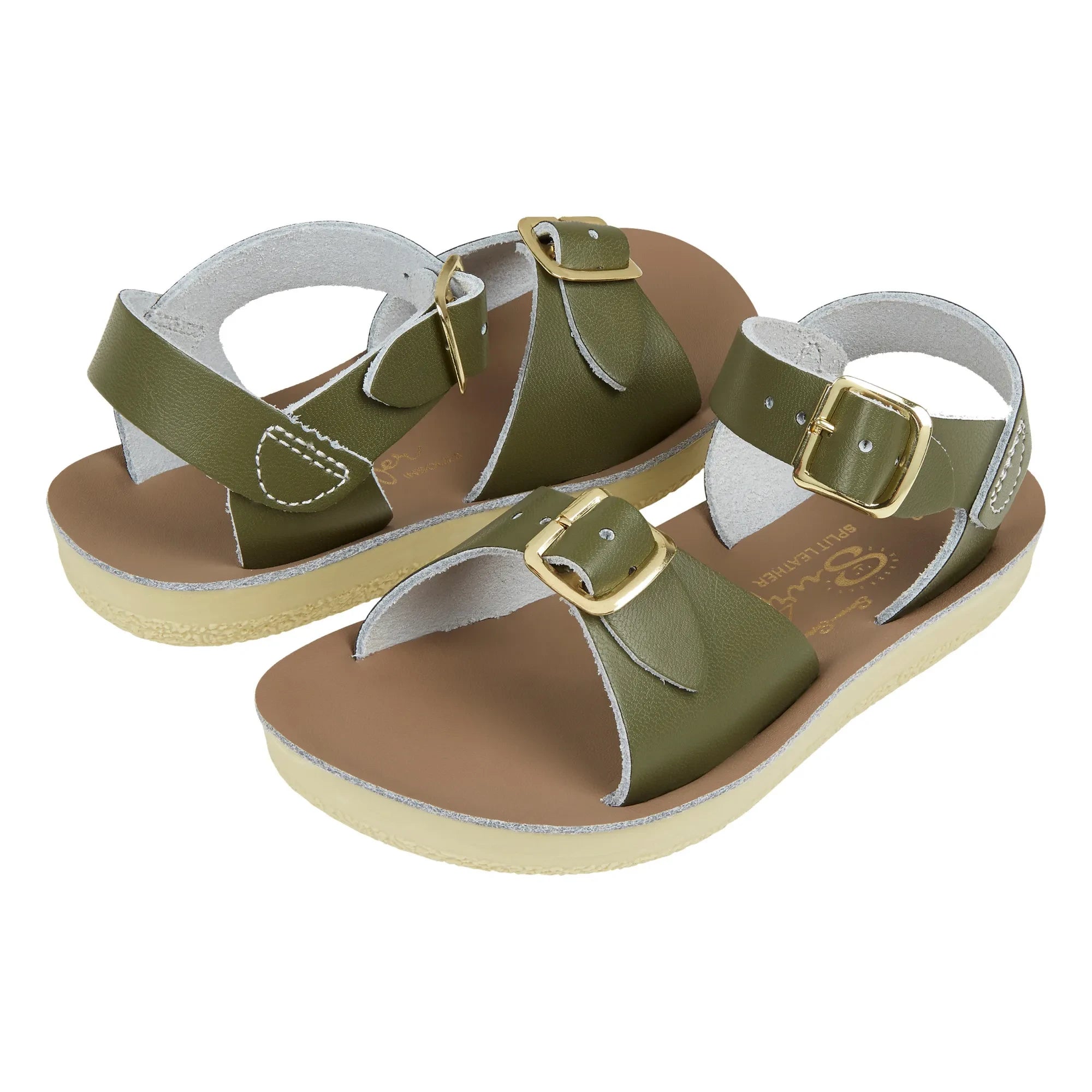 Salt-Water - Surfer Wasserfeste Ledersandale | Khaki