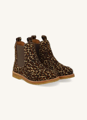 Angulus - Pony-Leopard Chelsea-Stiefel | Braun