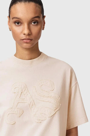 AllSaints Damen-Baumwoll-T-Shirt INSIGNIA
