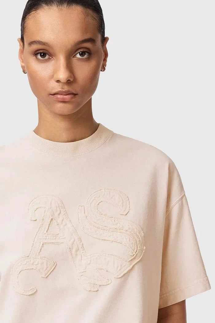 AllSaints Damen-Baumwoll-T-Shirt INSIGNIA