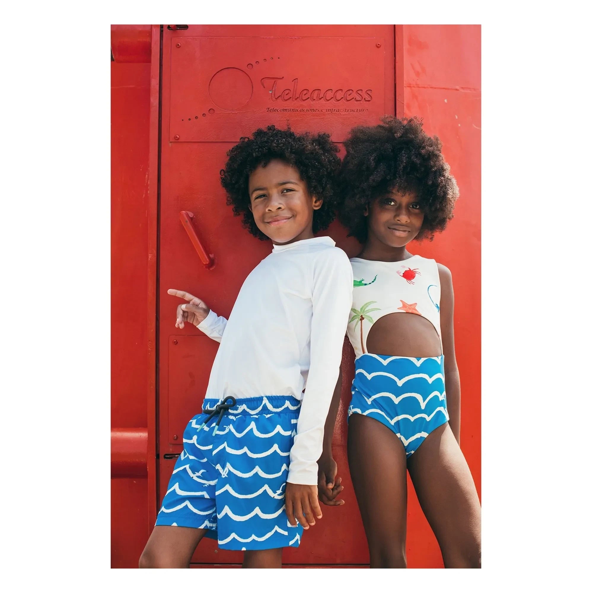 Pepita & Me - Wave Badeshorts | Blau