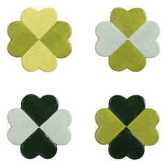 &Klevering - Glücksklee-Untersetzer - 4er Set | Grün