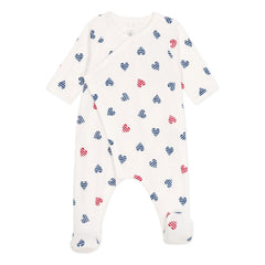 Petit Bateau - Schlafanzug aus Bio-Baumwolle Baye | Ecru