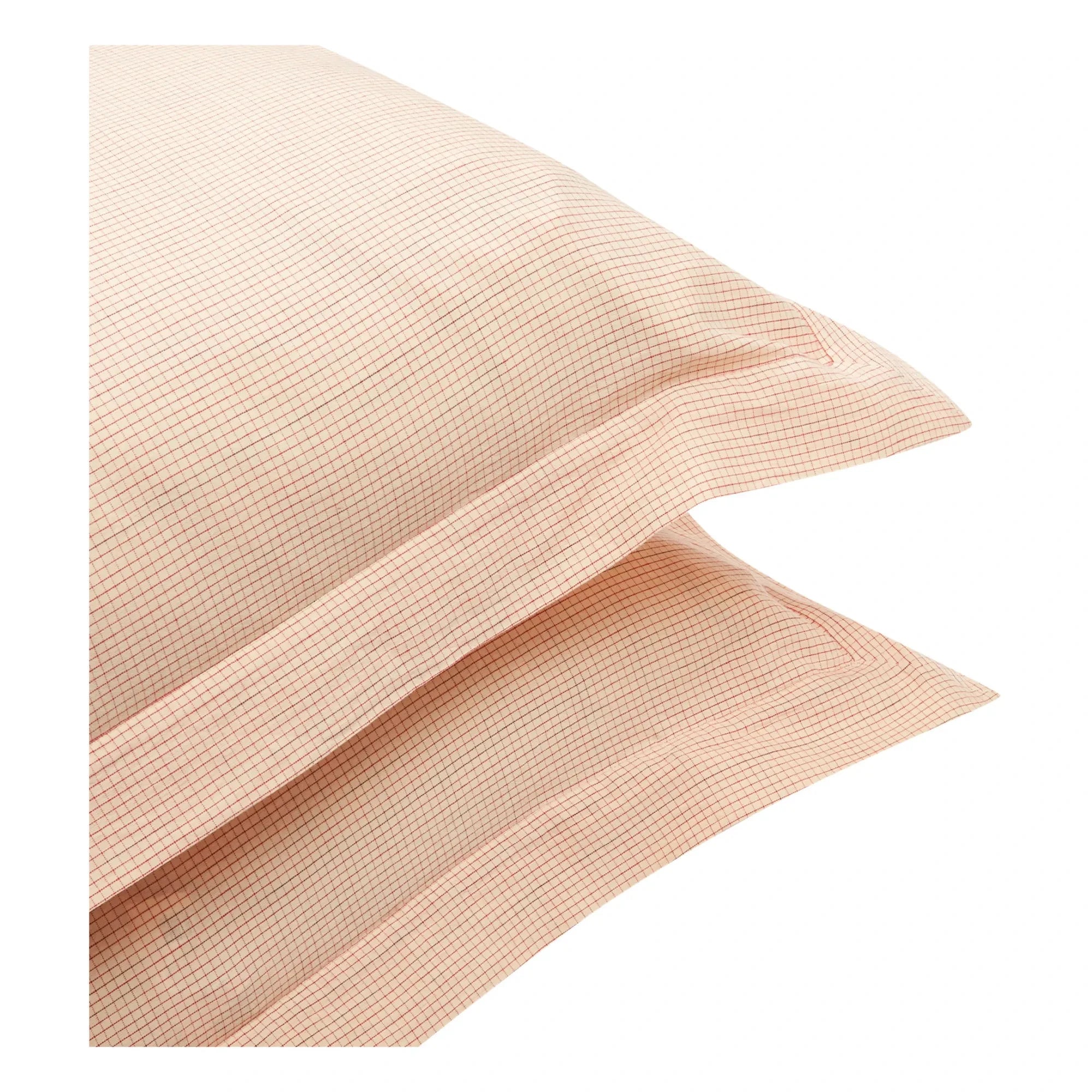 Scarlette Ateliers – Grace handgewebtes Baumwollkissenbezug-Set – 2-teilig | Rot