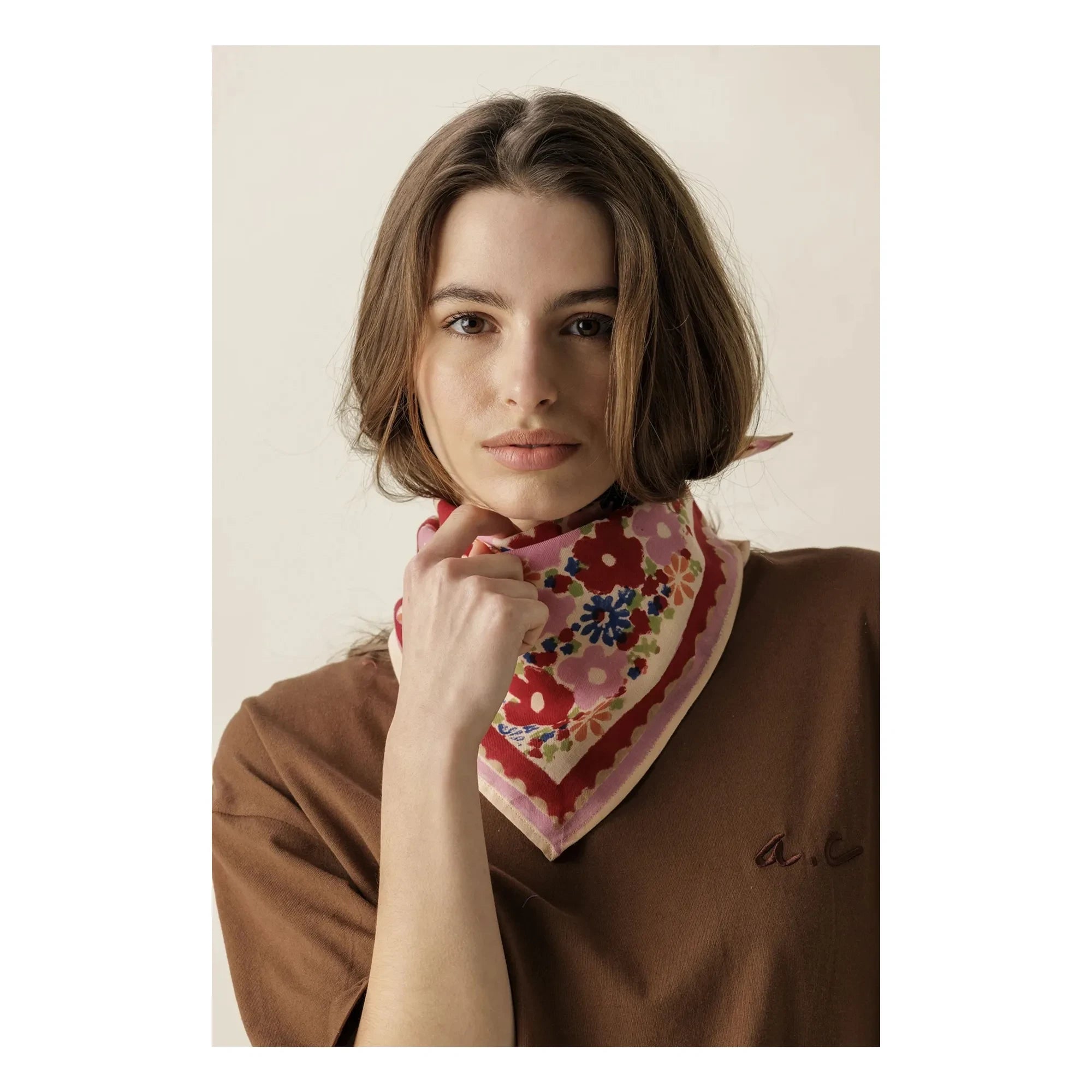 Apaches - Manika Fleuri kleines Halstuch | Rosa