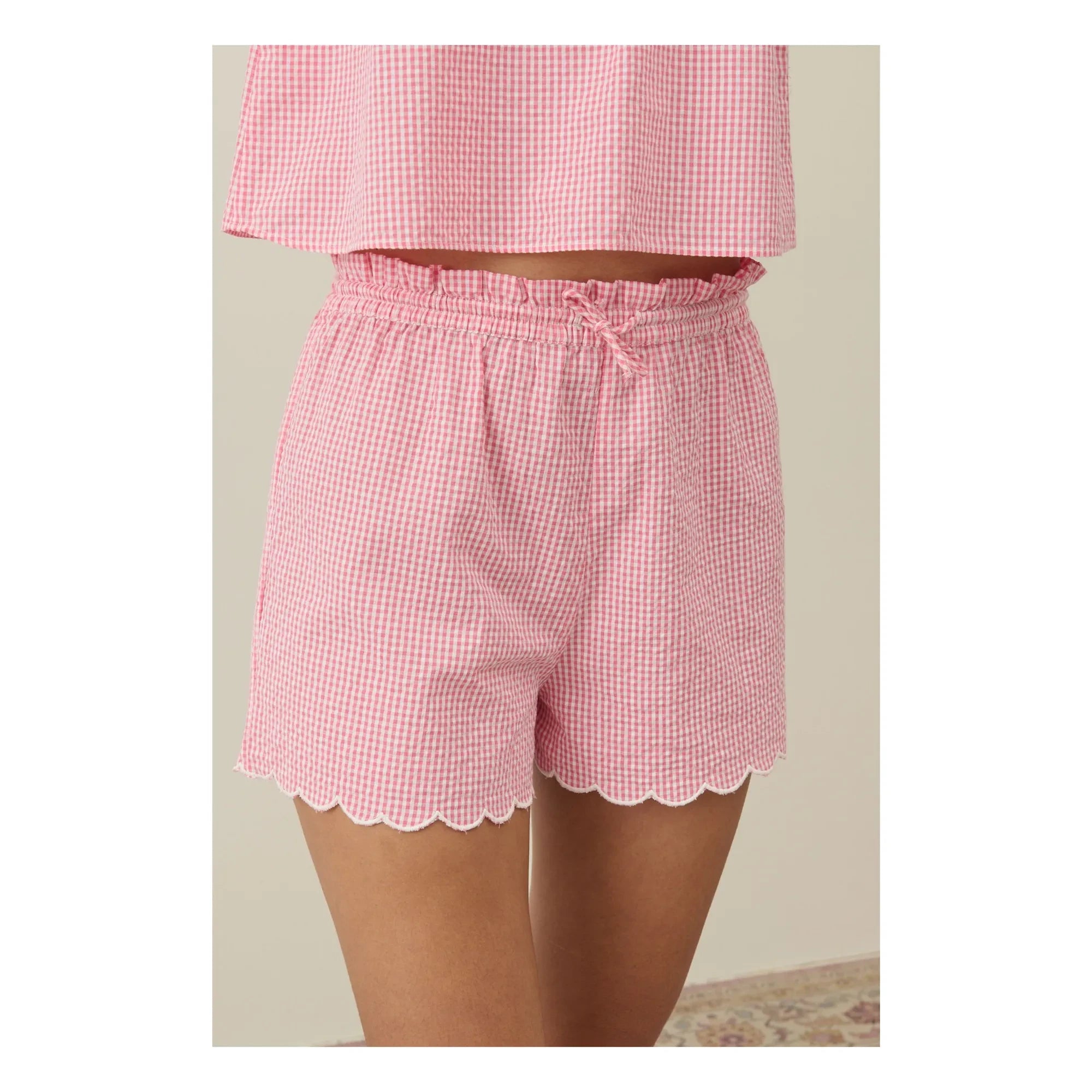 Louise Misha - Minala Vichy Schlafanzug - Damenkollektion | Rosa