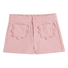 Emile et Ida - Gestreifte geblümte Shorts | Rosa