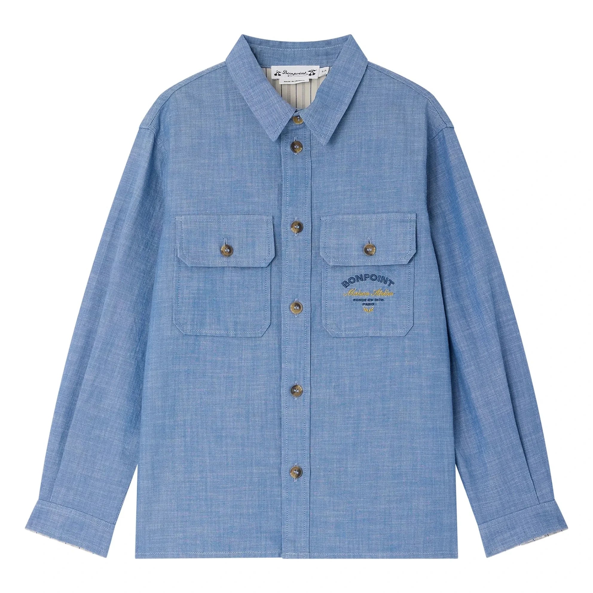 Bonpoint - Eddy Chambray Bio-Baumwollhemd | Blau