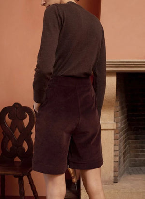 Maria de la Orden - Silene Baumwolle Bermuda Shorts | Schokolade