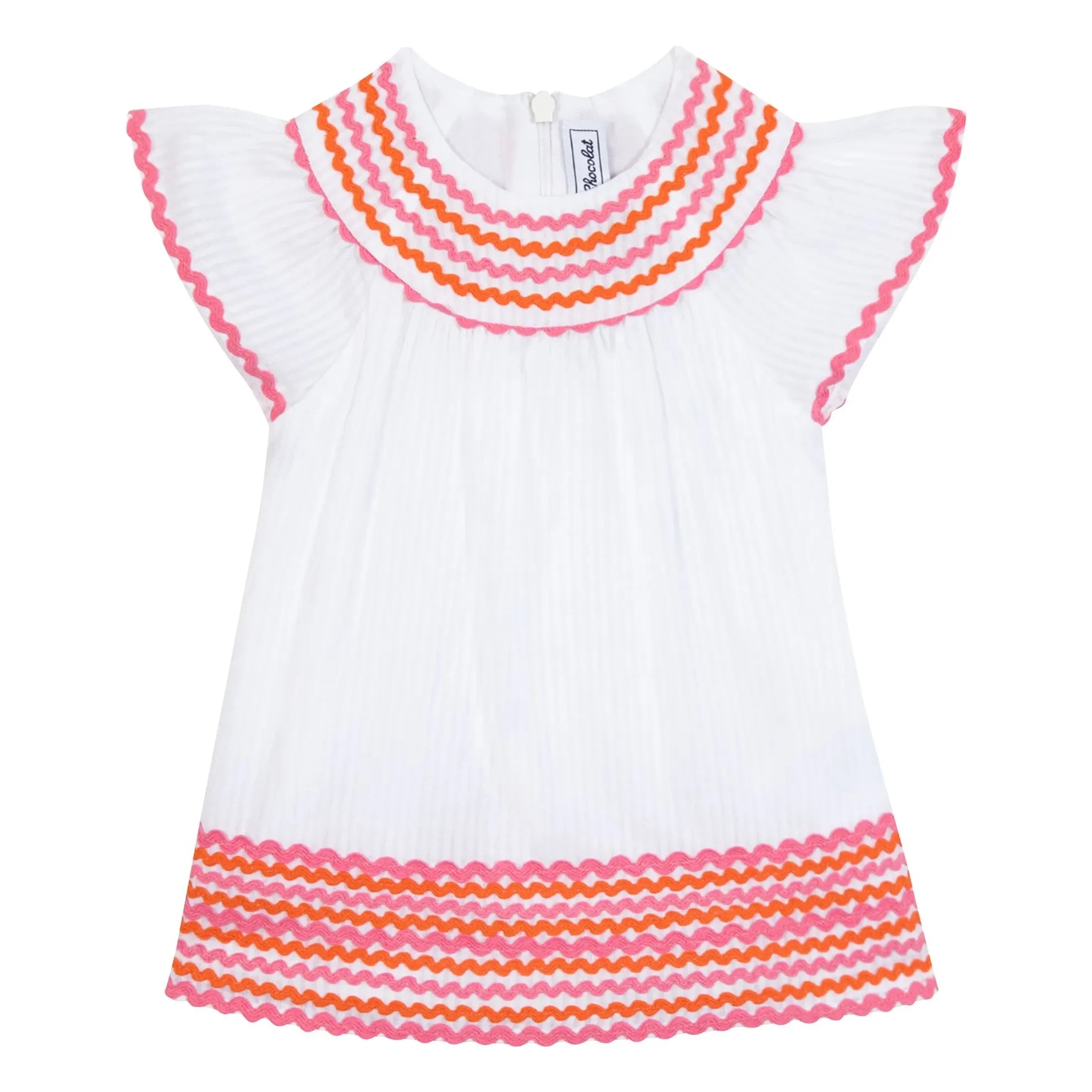 Tartine et Chocolat - Gerafftes Kleid | Weiß