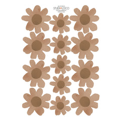 Studio Loco - Wandtattoos mit Blumenmuster | Braun