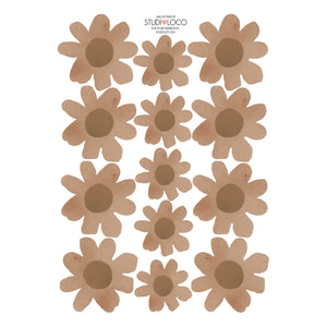 Studio Loco - Wandtattoos mit Blumenmuster | Braun