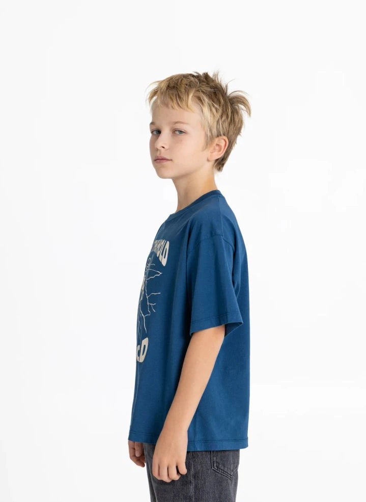 Hundred Pieces - Finn Climb Bio-Baumwoll-T-Shirt | Grau Blau
