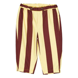 Loir - Nini Gestreifte Bio-Baumwollhose | Bordeaux