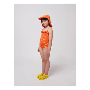 Bobo Choses - Sonnenblumen-Badeanzug Recycelte Fasern | Rot