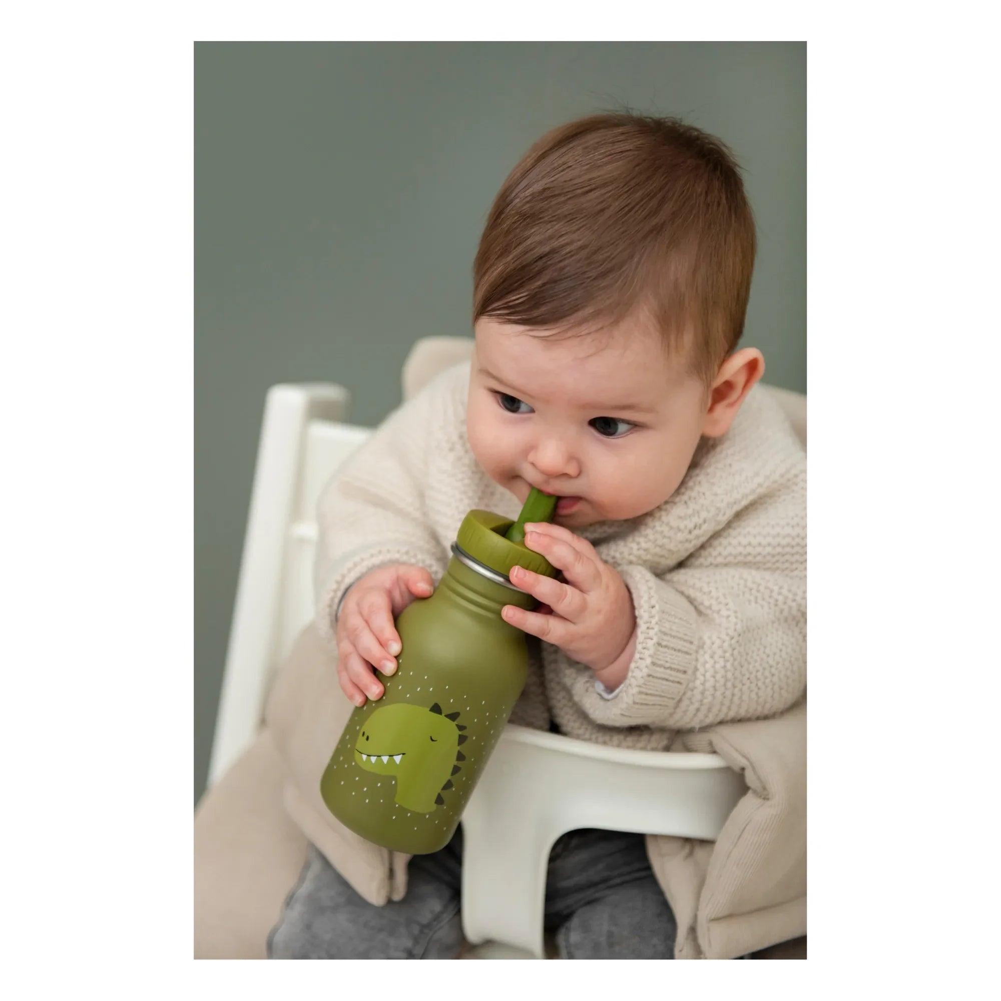 Trixie - Mr. Dino 350ml Trinkflasche | Khaki