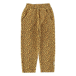 Piupiuchick - Jogger Hose aus Bio-Baumwolle mit Leopardenmuster | Senf