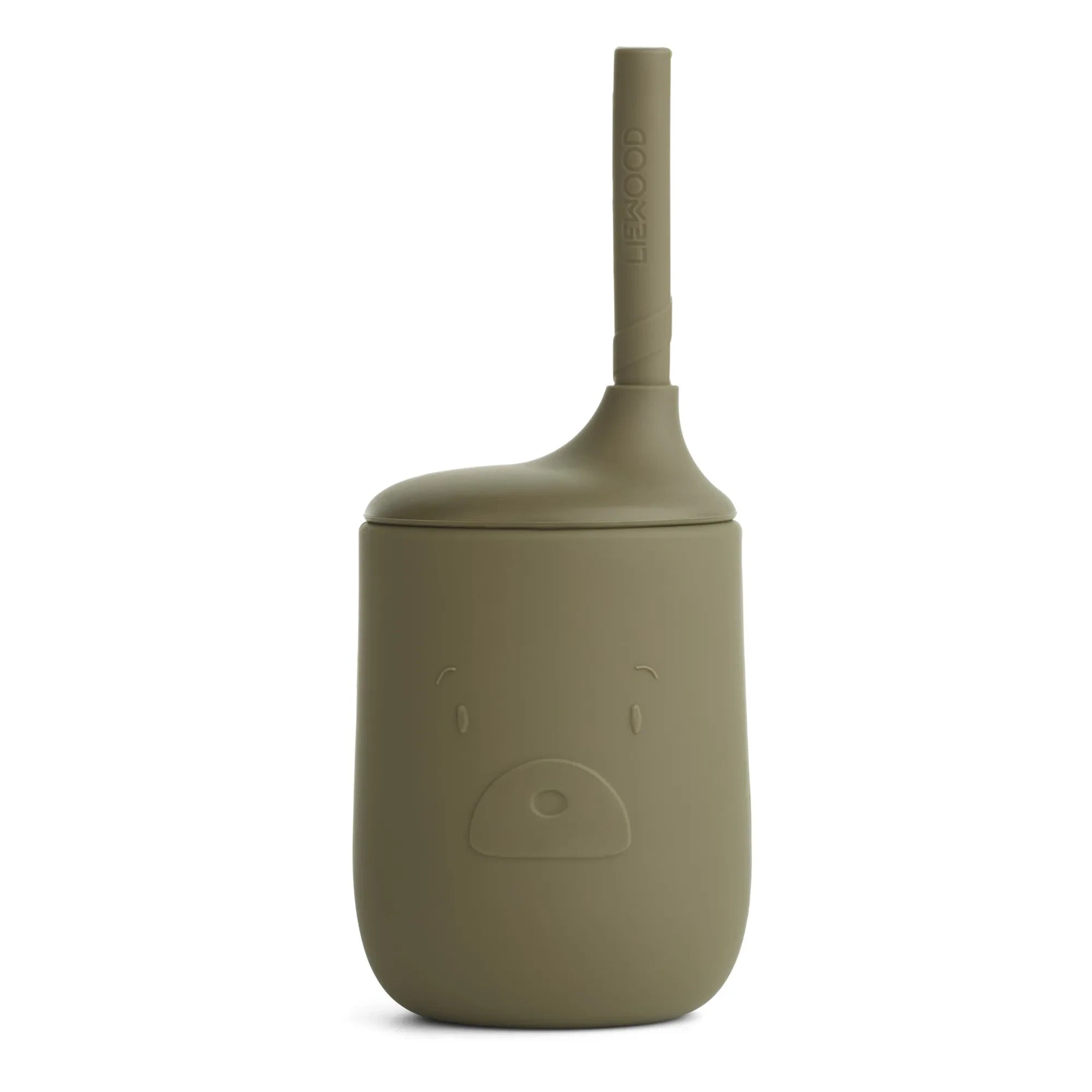 Liewood - Ellis Silikonbecher und Strohhalm | Khaki