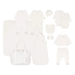 Petit Bateau – Mutterkoffer Herzen Bio-Baumwolle | Ecru