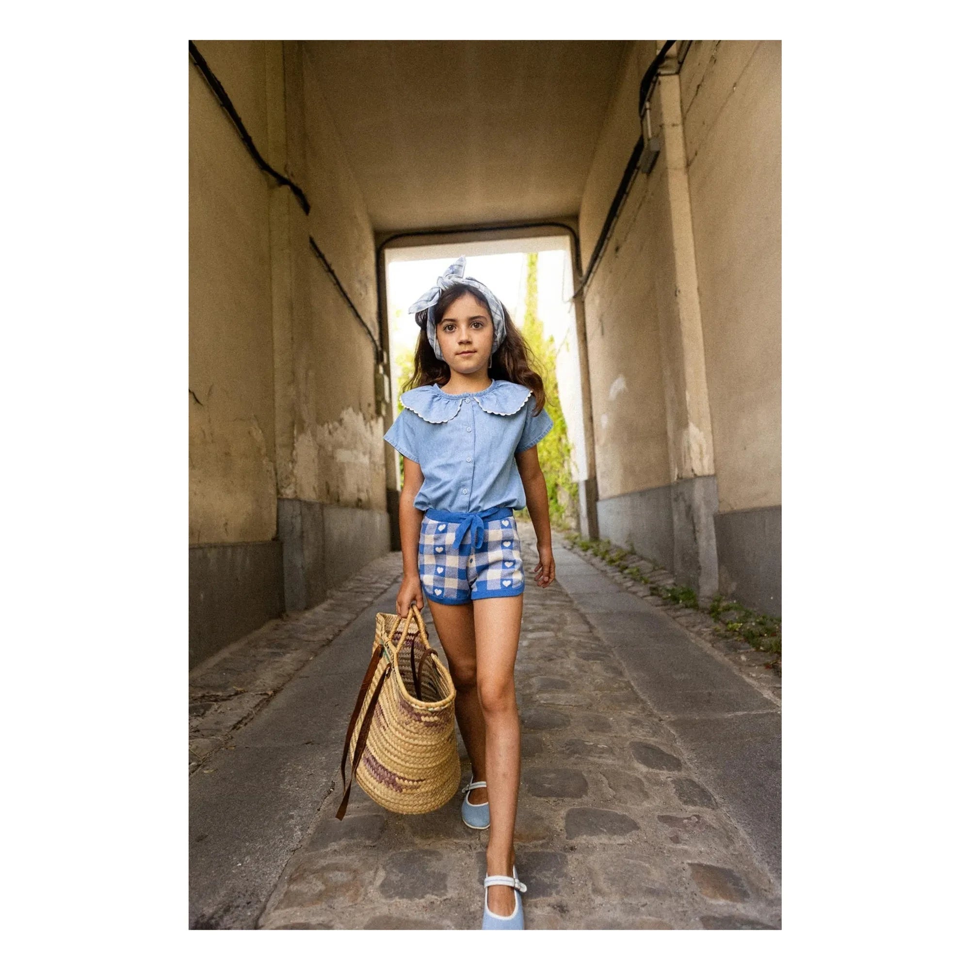 Louis Louise - Iris karierte Shorts | Royalblau
