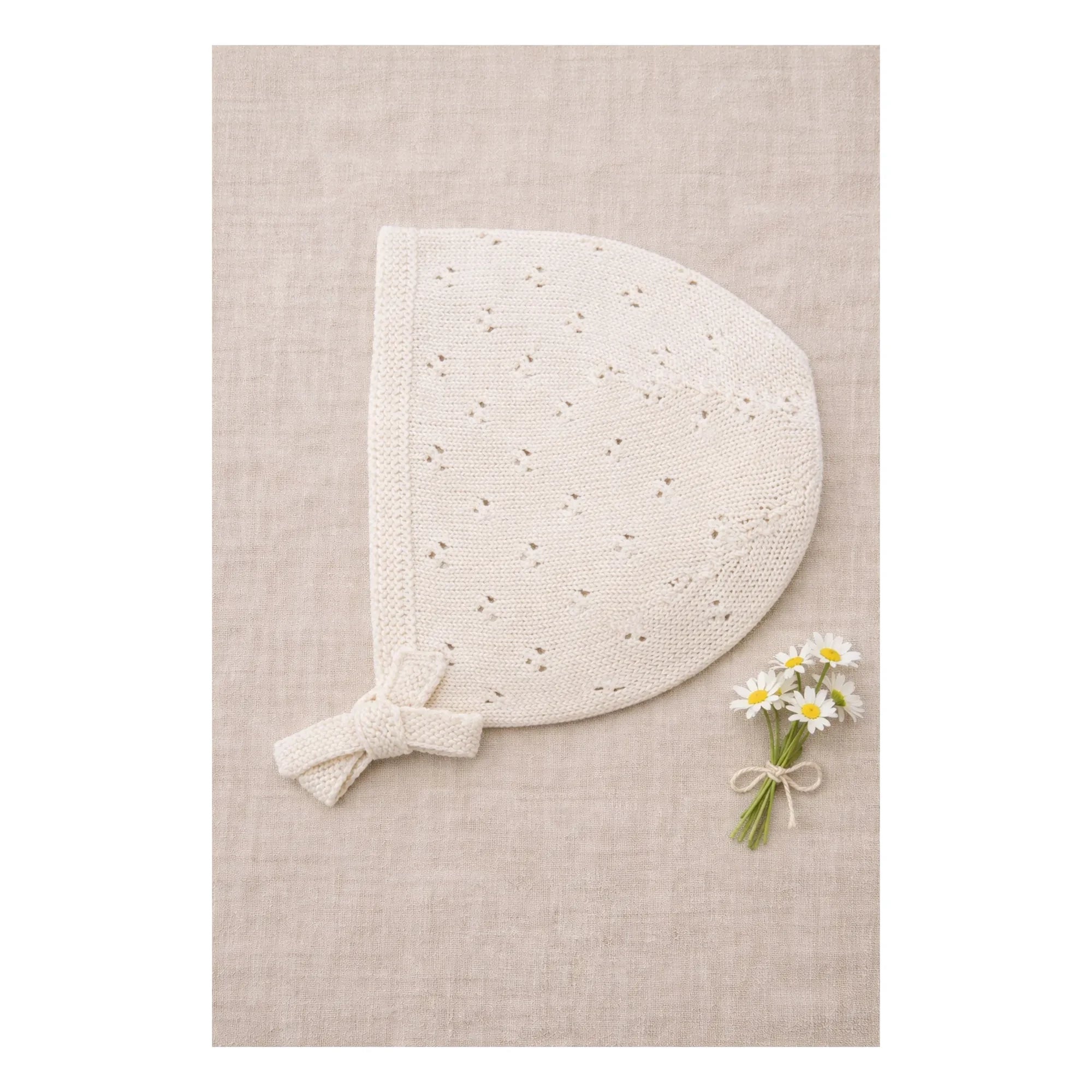 Lililotte - Béguin Pointelle Clovis Bio-Baumwolle | Ecru