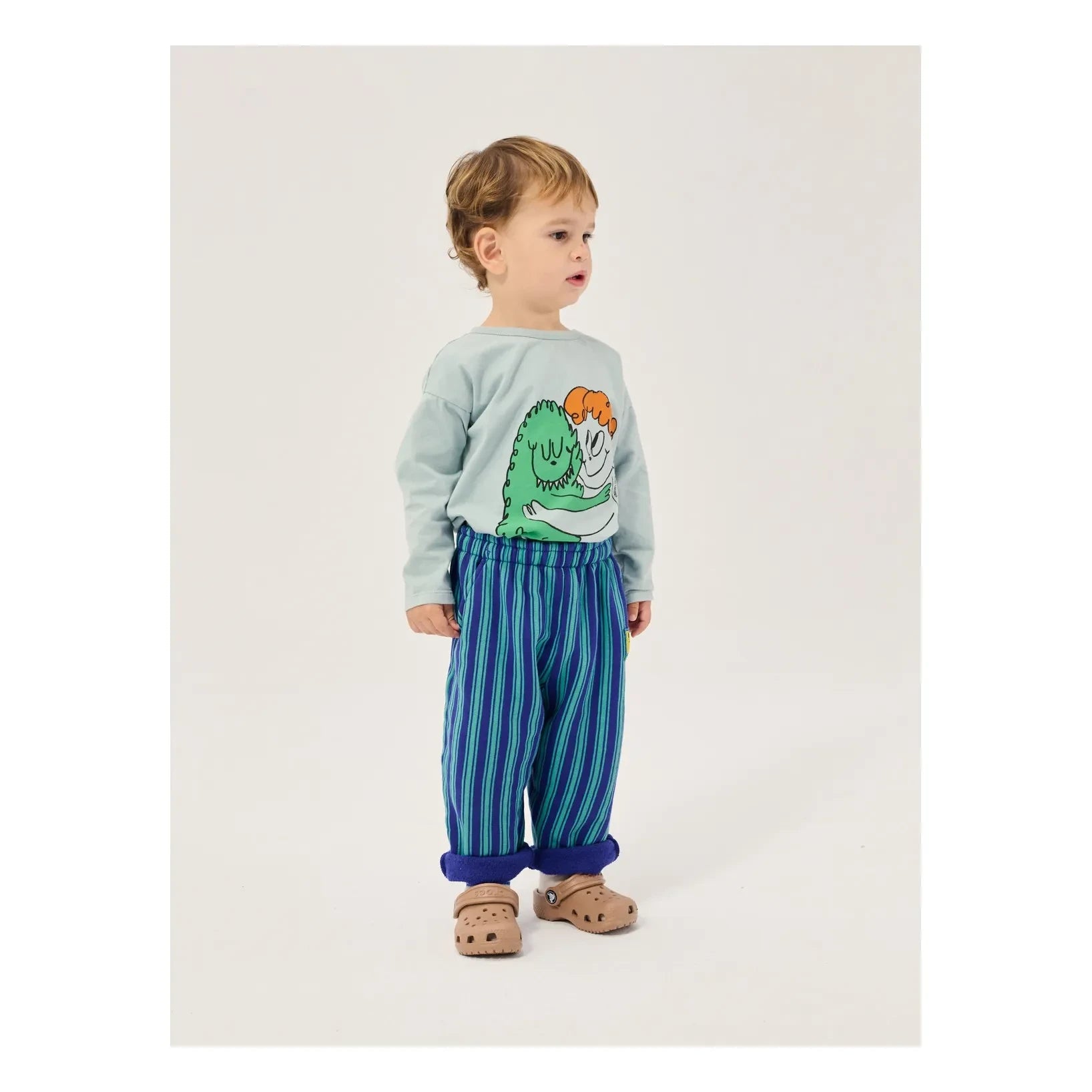 Bobo Choses - Monstre Baby T-Shirt aus Bio-Baumwolle | Hellblau