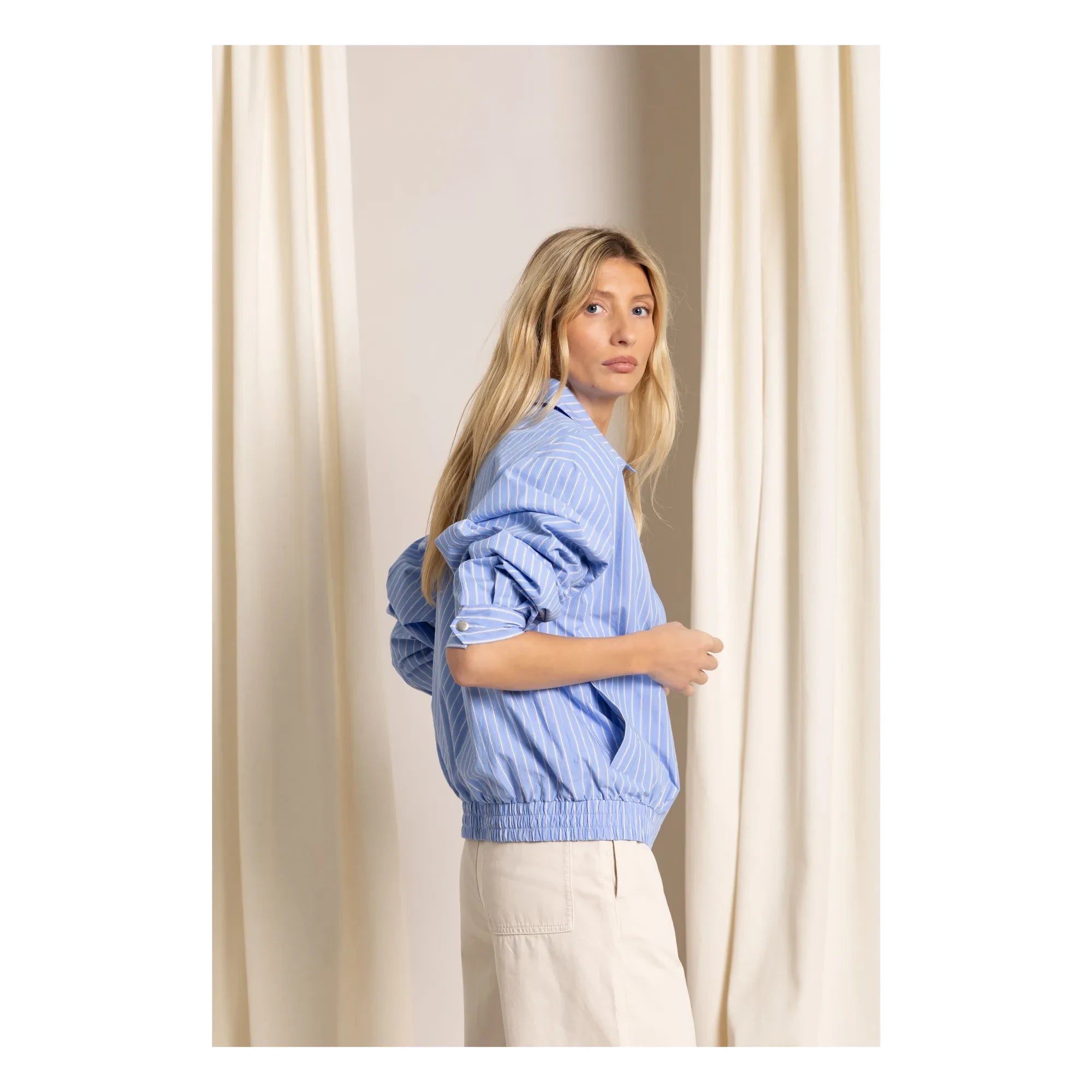 Smallable Woman - Cleo Gestreifte Jacke | Blau