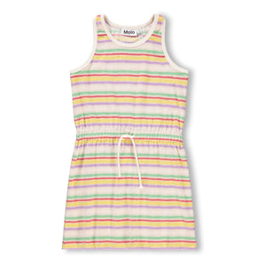 Molo - Cherish Gestreiftes Kleid aus Bio-Baumwolle | Ecru