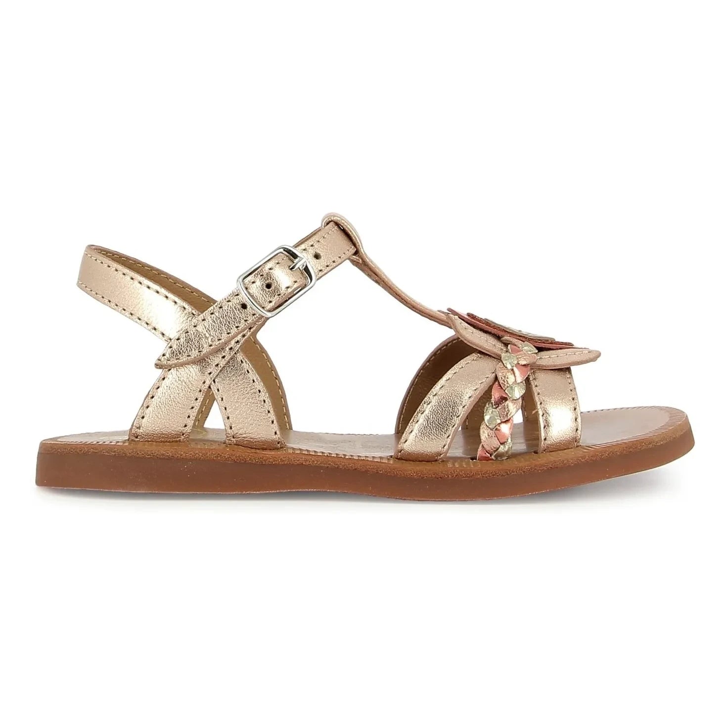 Pom d'Api – Plagette Alto Metallic Sandalen | Kupferrot