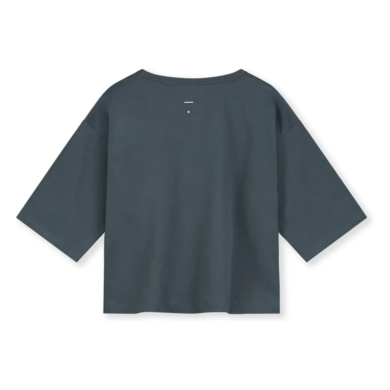 Gray Label – Bio-Baumwoll-T-Shirt mit 3/4-Arm | Graublau