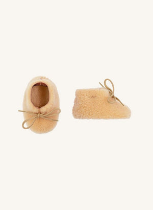 ILDA'S Schafe - Merinowoll-Schafsfell Hausschuhe - Babykollektion | Beige