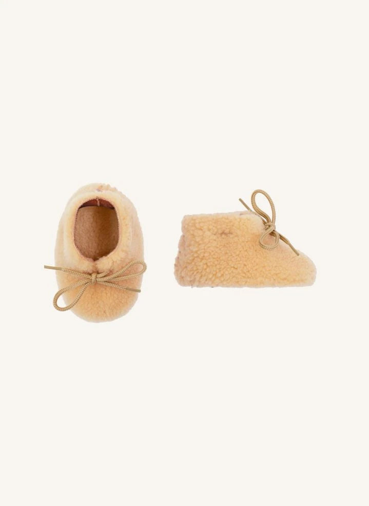 ILDA'S Schafe - Merinowoll-Schafsfell Hausschuhe - Babykollektion | Beige