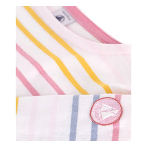 Petit Bateau - Marinière Logo Tişört | Pembe