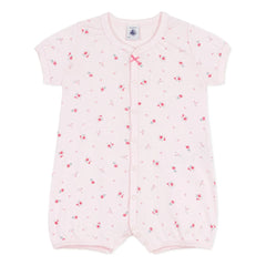 Petit Bateau - Blumenmuster-Strampler-Pyjama | Rosa