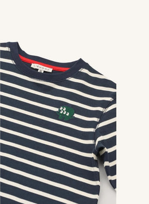 Liewood - Tyler Gestreiftes Bio-Baumwoll-T-Shirt | Marineblau