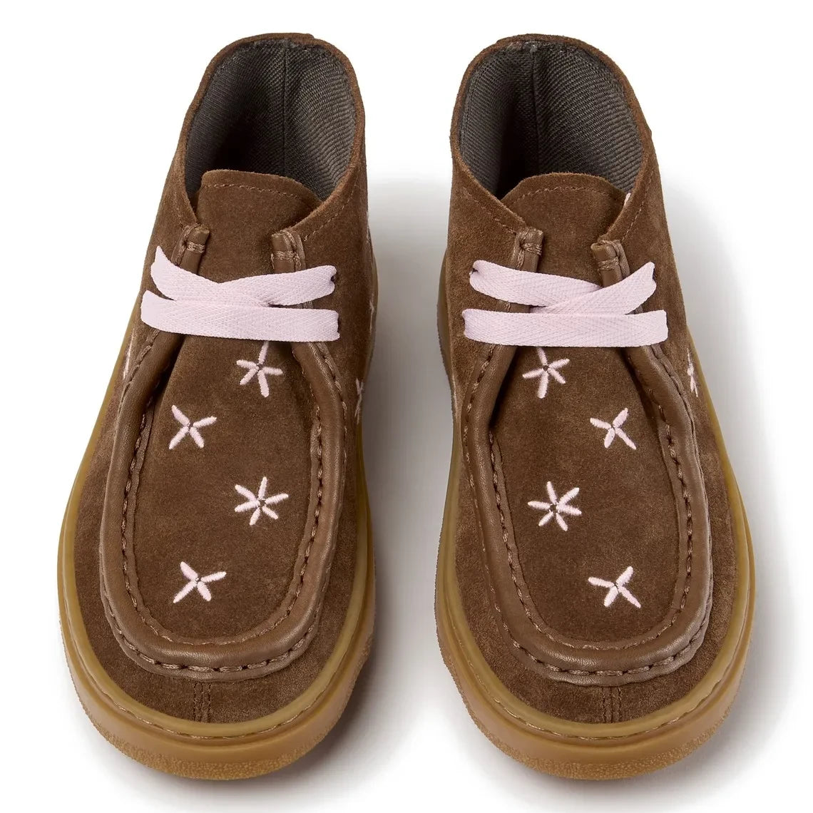 Camper - Kiddo Schnürstiefel mit Blumen | Braun