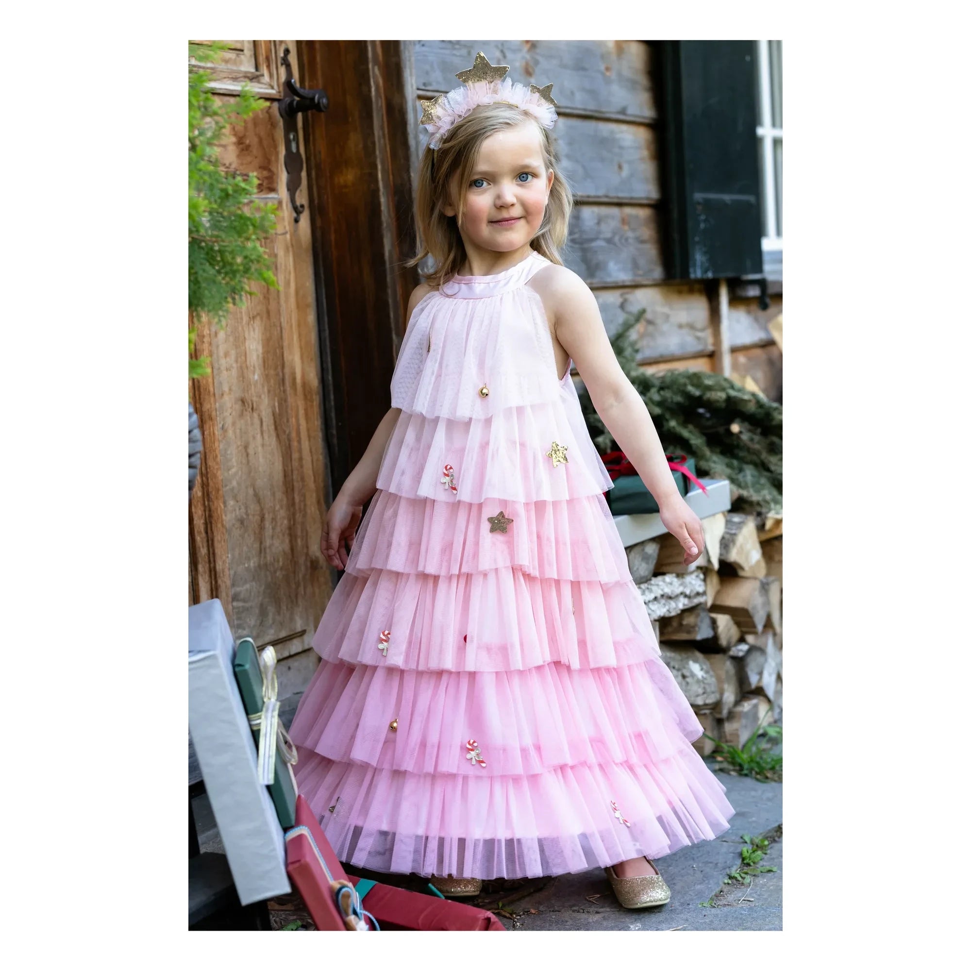 Great Pretenders – Weihnachtsbaumkleid mit Stirnband | Rosa