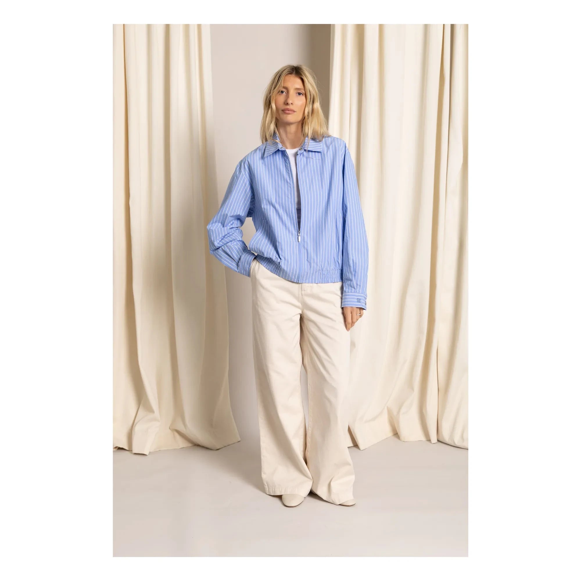 Smallable Woman - Cleo Gestreifte Jacke | Blau