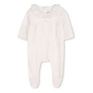 Chloé - Bio-Baumwoll-Schlafanzug und Decke Set | Weiß