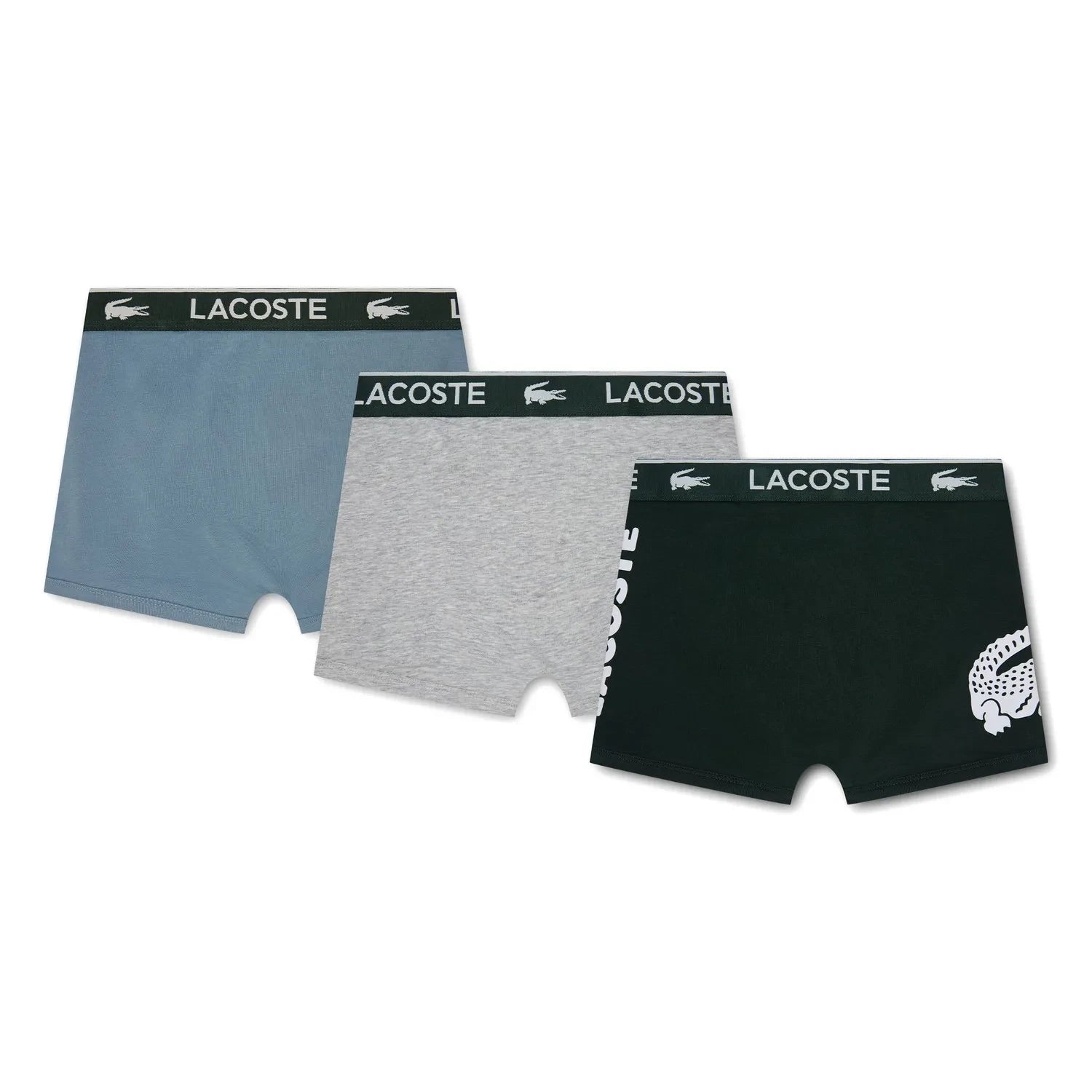 Lacoste - Logo Boxers 3'lü Paket | Gri