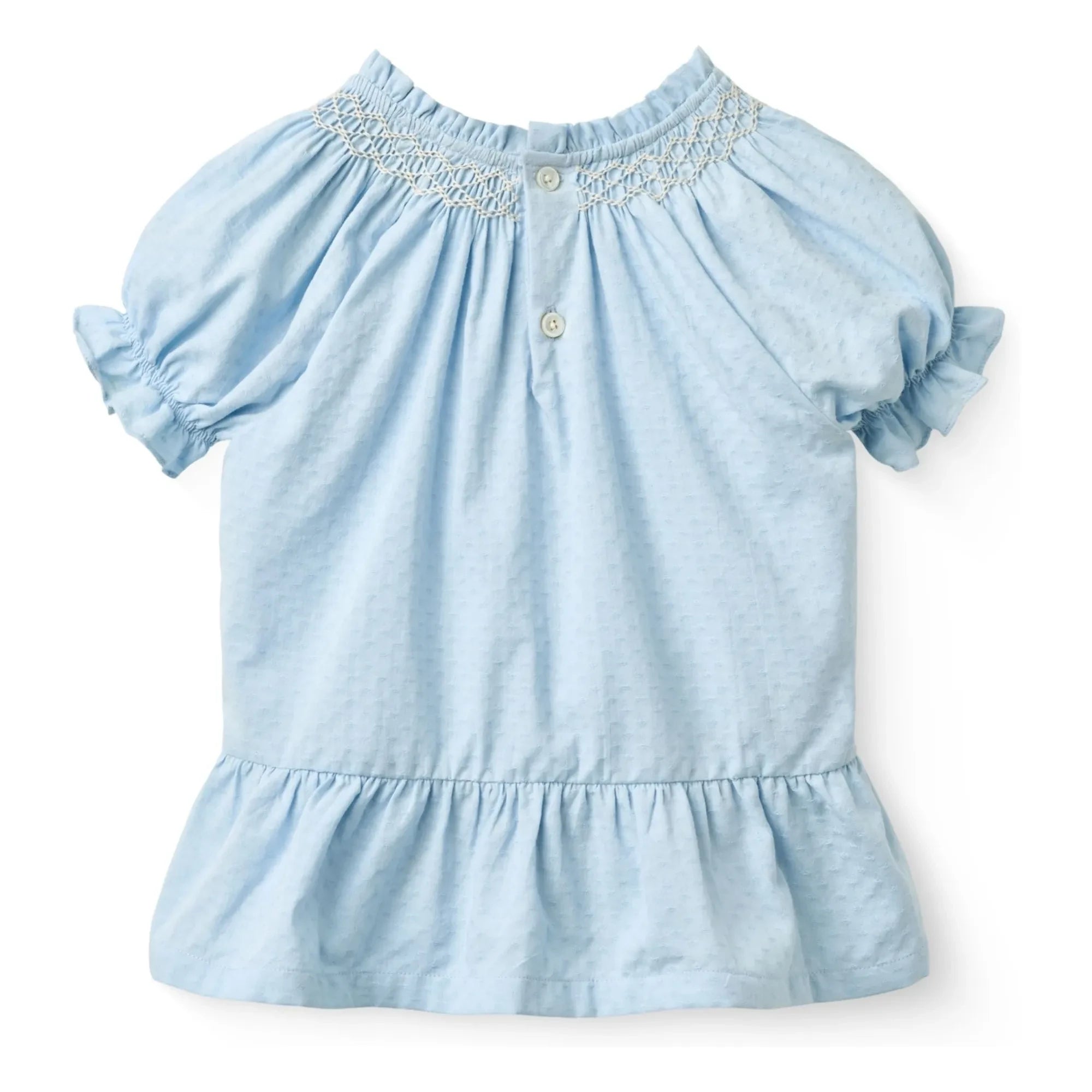 Copenhagen Colors - Bio-Baumwoll Spitzenbluse | Hellblau