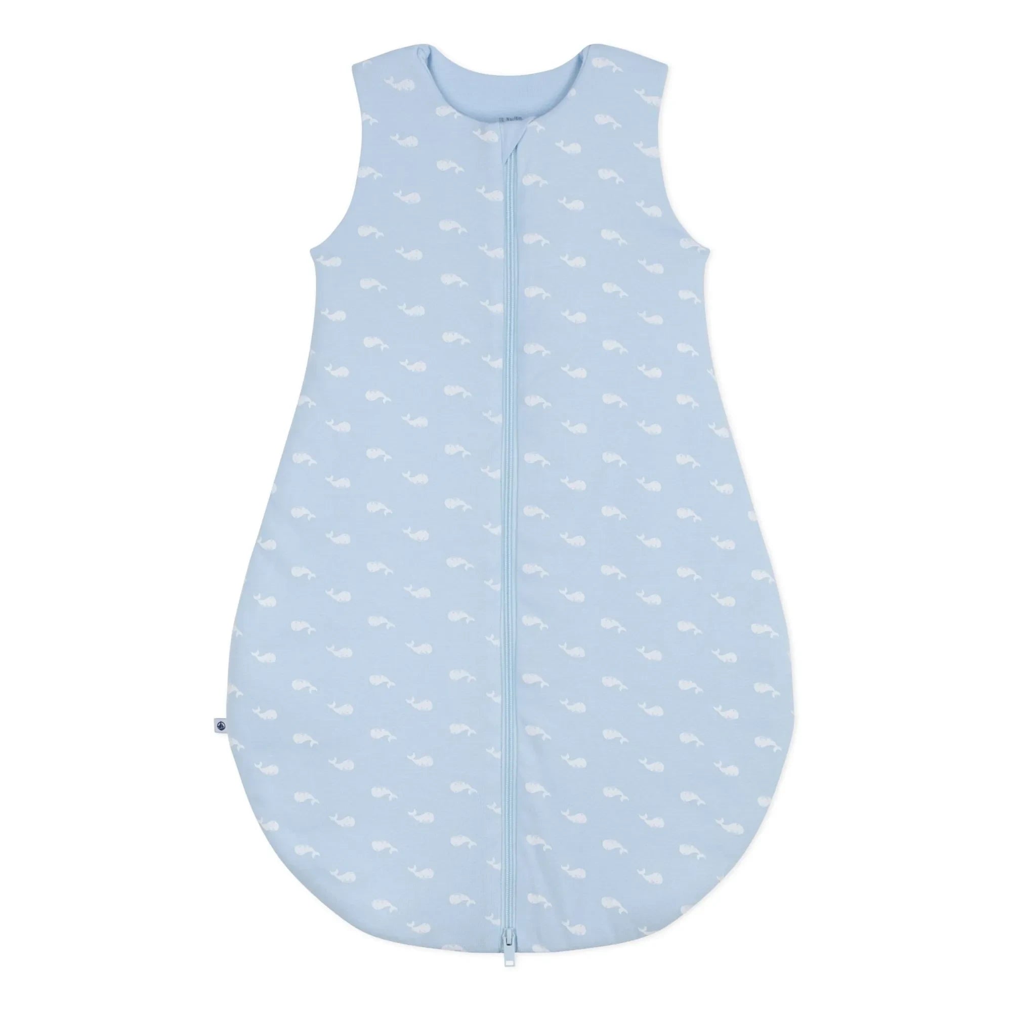 Petit Bateau - Baleines Bio-Baumwoll-Schlafsack | Hellblau