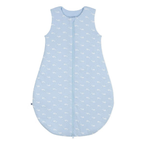 Petit Bateau - Baleines Bio-Baumwoll-Schlafsack | Hellblau
