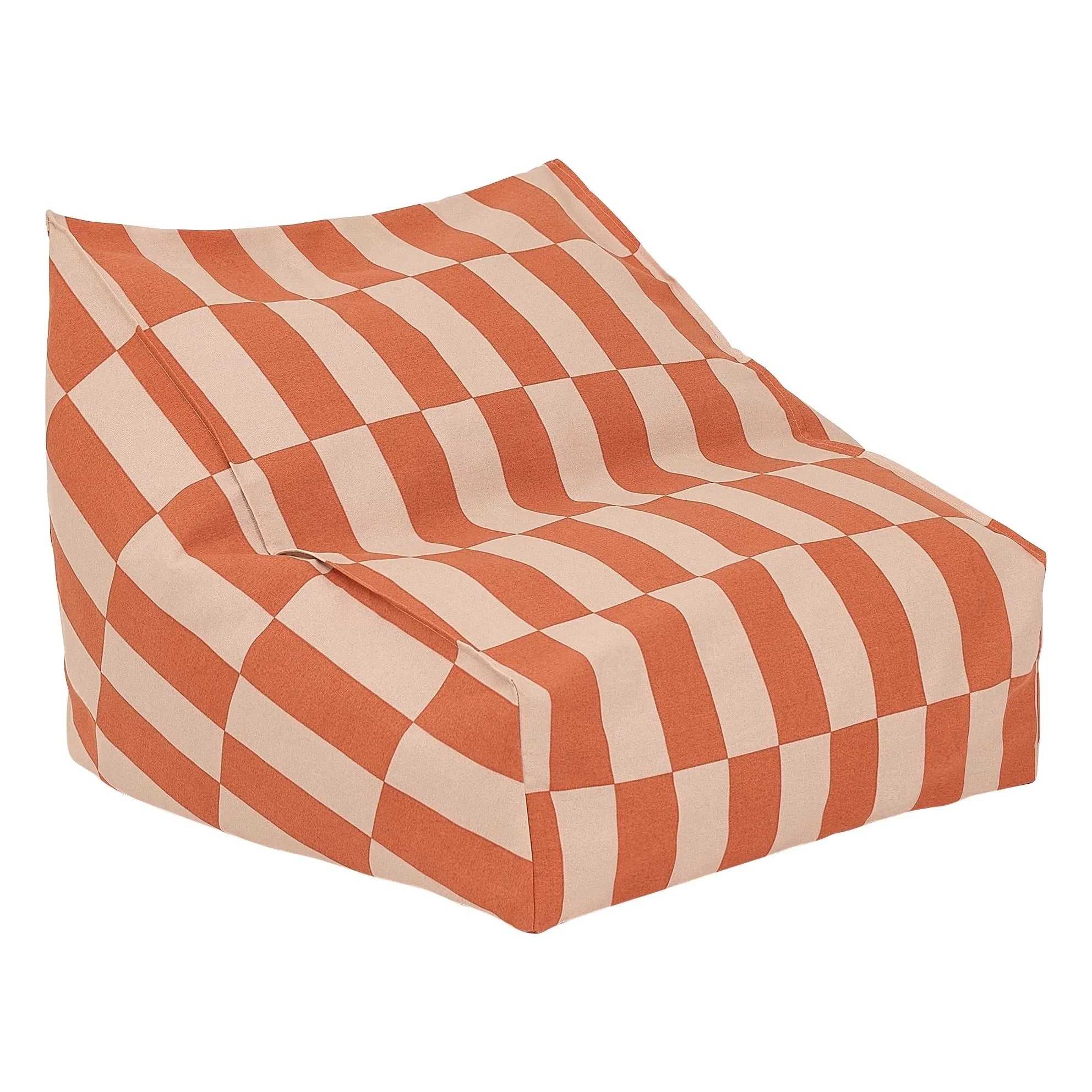 Nobodinoz - Vibes Tiles Outdoor-Pouf | Orange