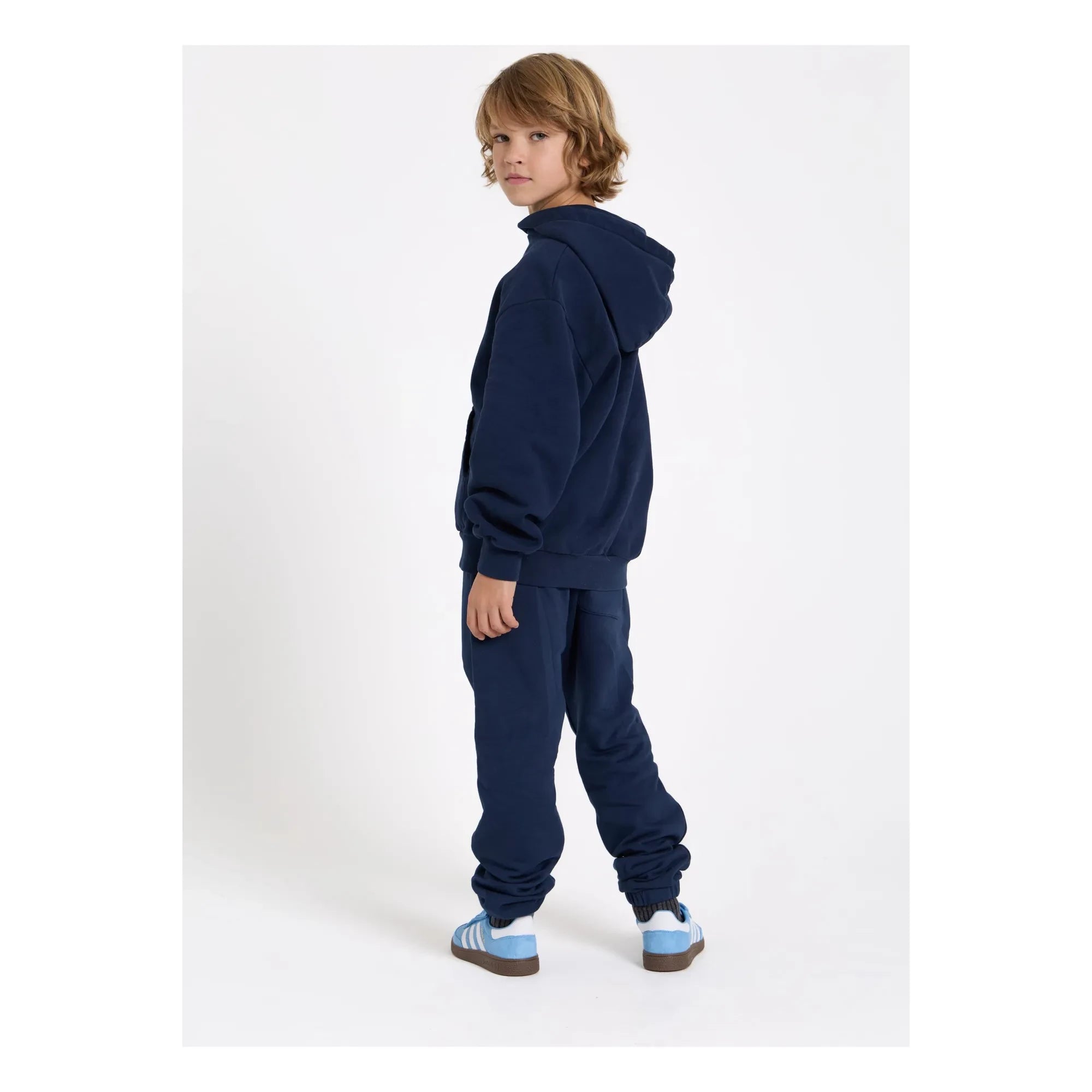 Smallable Kid - Gewaschene blaue Bio-Baumwoll-Jogger