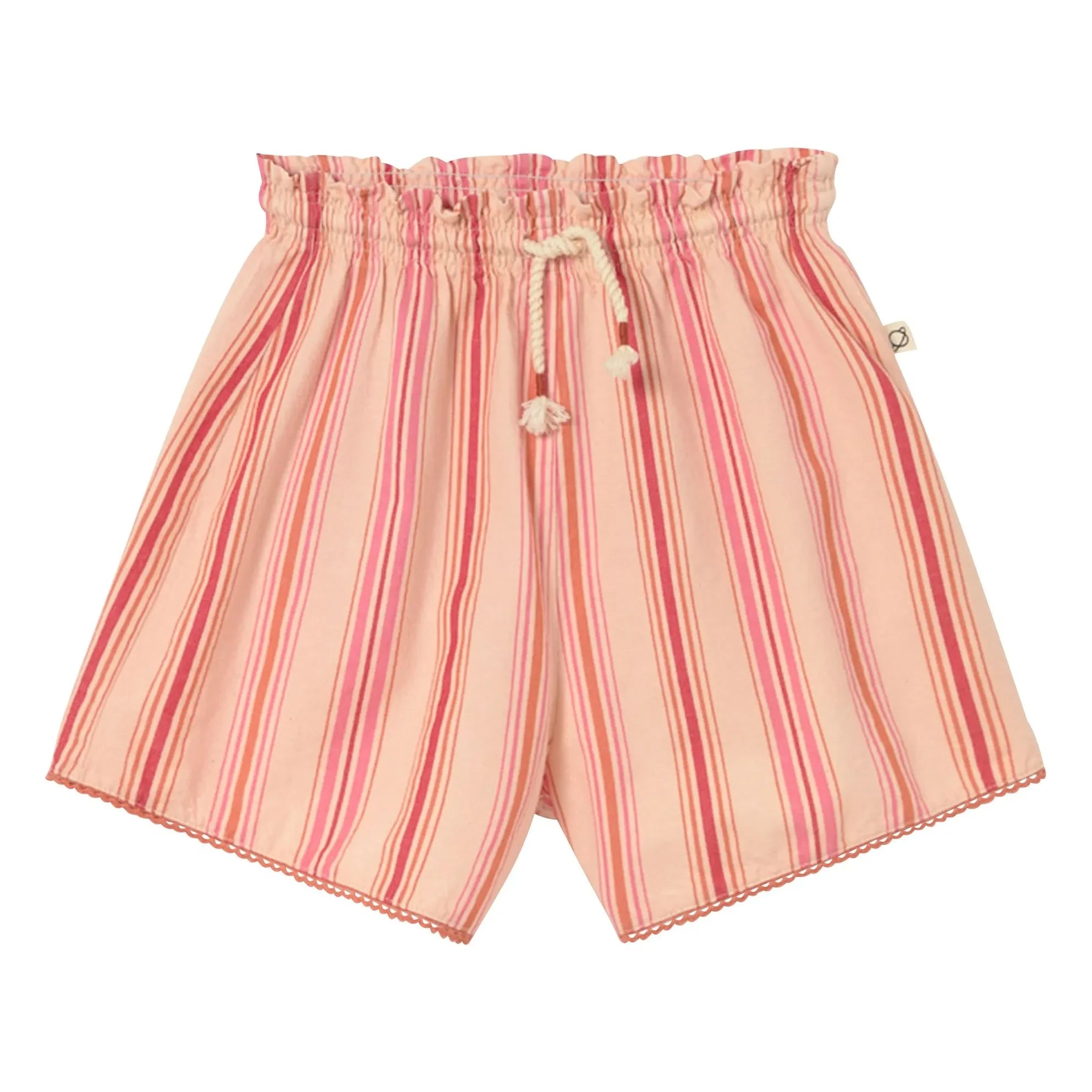 Cozmo - Nia Gestreifte Bio-Baumwollshorts | Rosa
