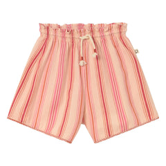 Cozmo - Nia Gestreifte Bio-Baumwollshorts | Rosa
