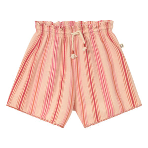 Cozmo - Nia Gestreifte Bio-Baumwollshorts | Rosa