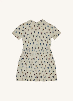 FUB - Organische Baumwollblumenkleid | Ecru